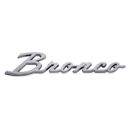 Bronco Script & Horse Emblem Set, Chrome, Adhesive-Backed
