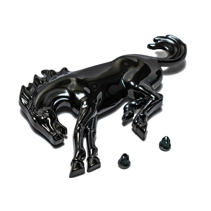 Black Chrome Fender Script Emblem - Bronco Horse