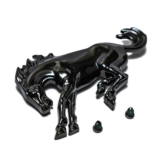 Black Chrome Fender Script Emblem - Bronco Horse