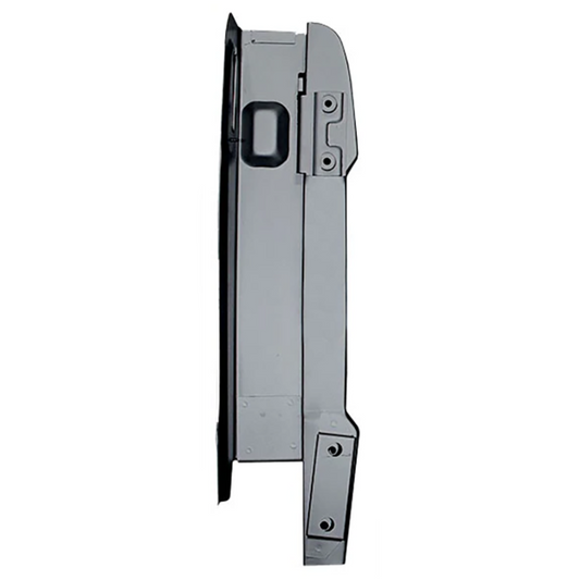 Driver side tailgate post for 1966-77 Ford Bronco, metal construction, side view