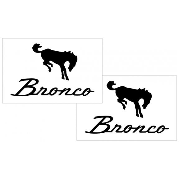 Bronco Script Decal Set - 4.4 inch x 7 inch, Various Colors