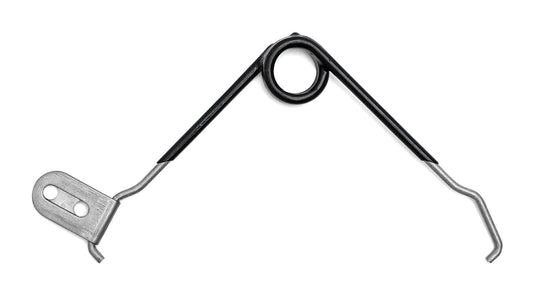 Stainless steel license plate retainer spring, side view