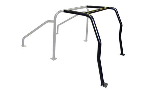 Black steel front cage with welded bars for 1966-77 Ford Bronco, front view