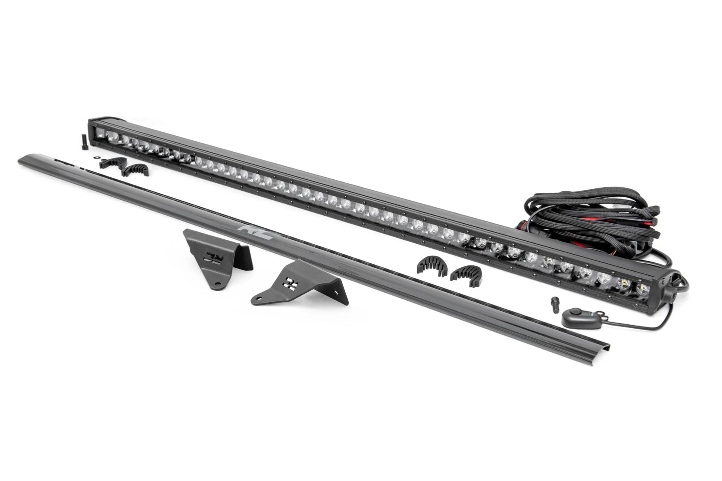 40" LED Light Kit, Upper Windshield, Black Single Row, 2021+ Ford Bronco