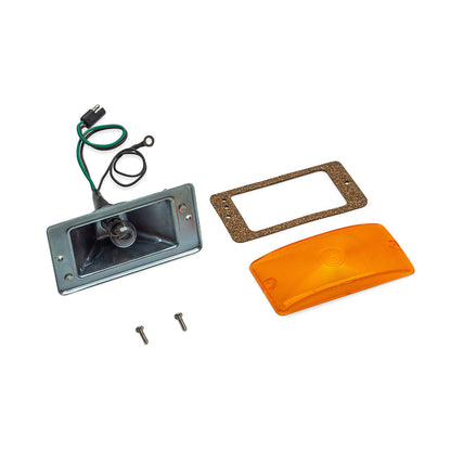 Turn Signal Bucket Assembly w/Amber Lens, 1969-77 Ford Bronco