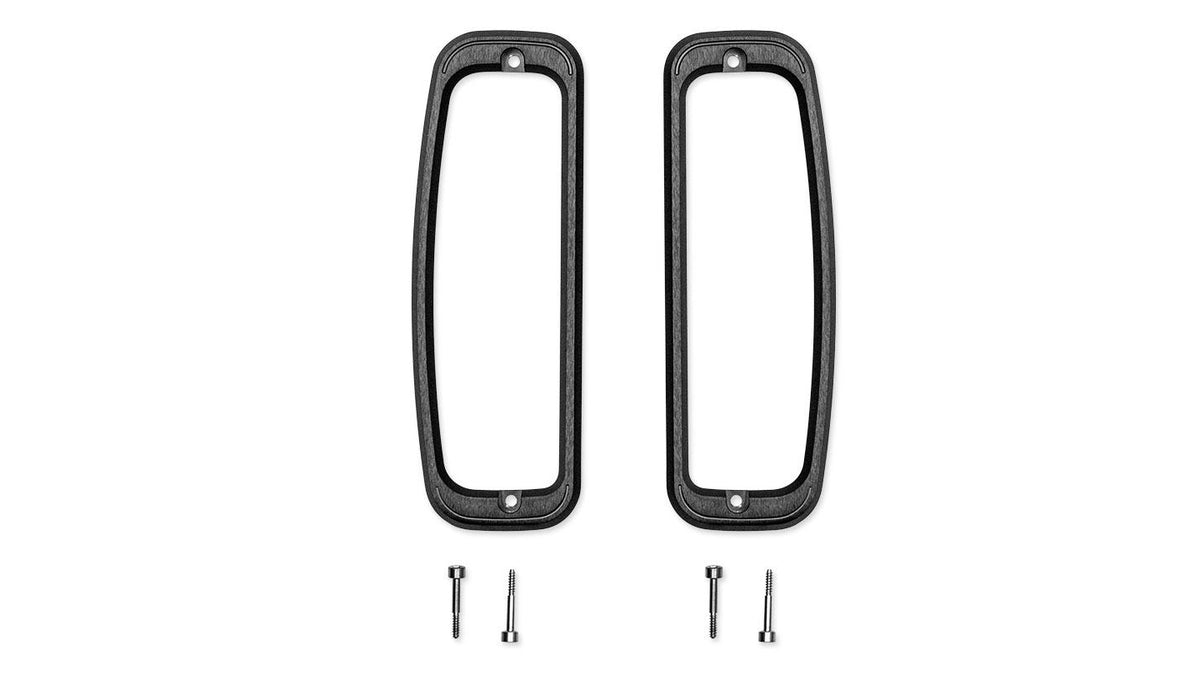 Billet Aluminum Tail Light Bezels, Black, Pair