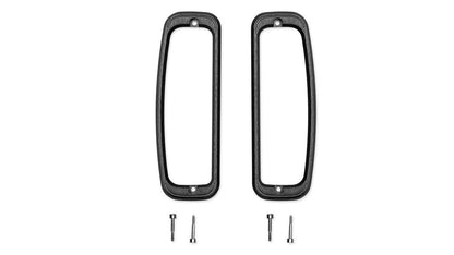 Billet Aluminum Tail Light Bezels, Black, Pair