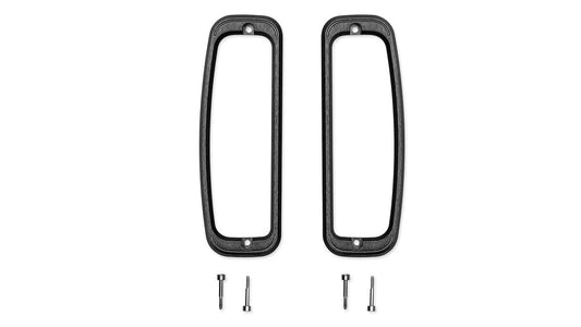 Billet Aluminum Tail Light Bezels, Black, Pair