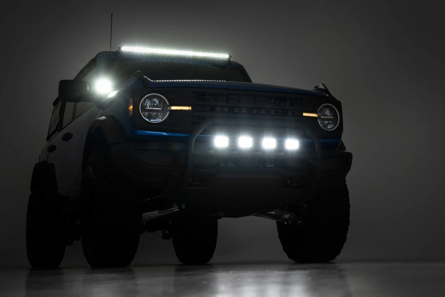 40" LED Light Kit, Upper Windshield, Black Single Row, 2021+ Ford Bronco
