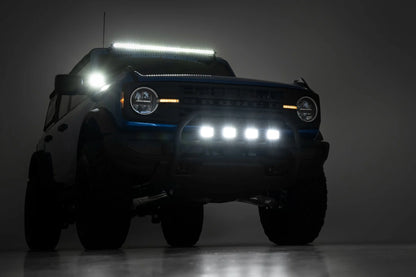 40" LED Light Kit, Upper Windshield, Black Single Row, 2021+ Ford Bronco