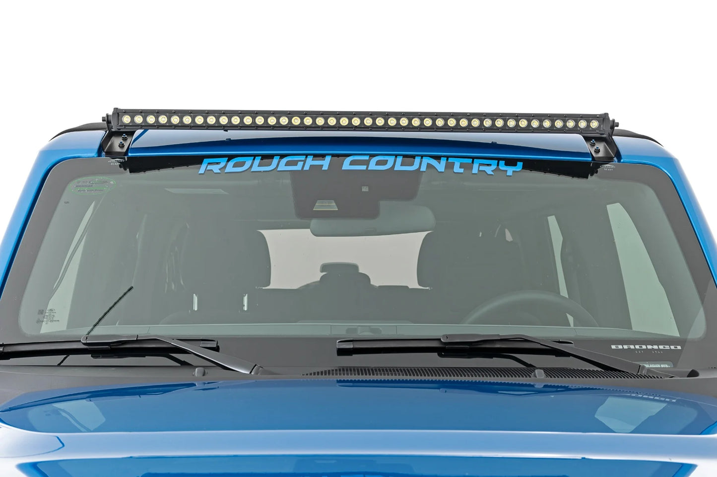 40" LED Light Kit, Upper Windshield, Black Single Row, 2021+ Ford Bronco
