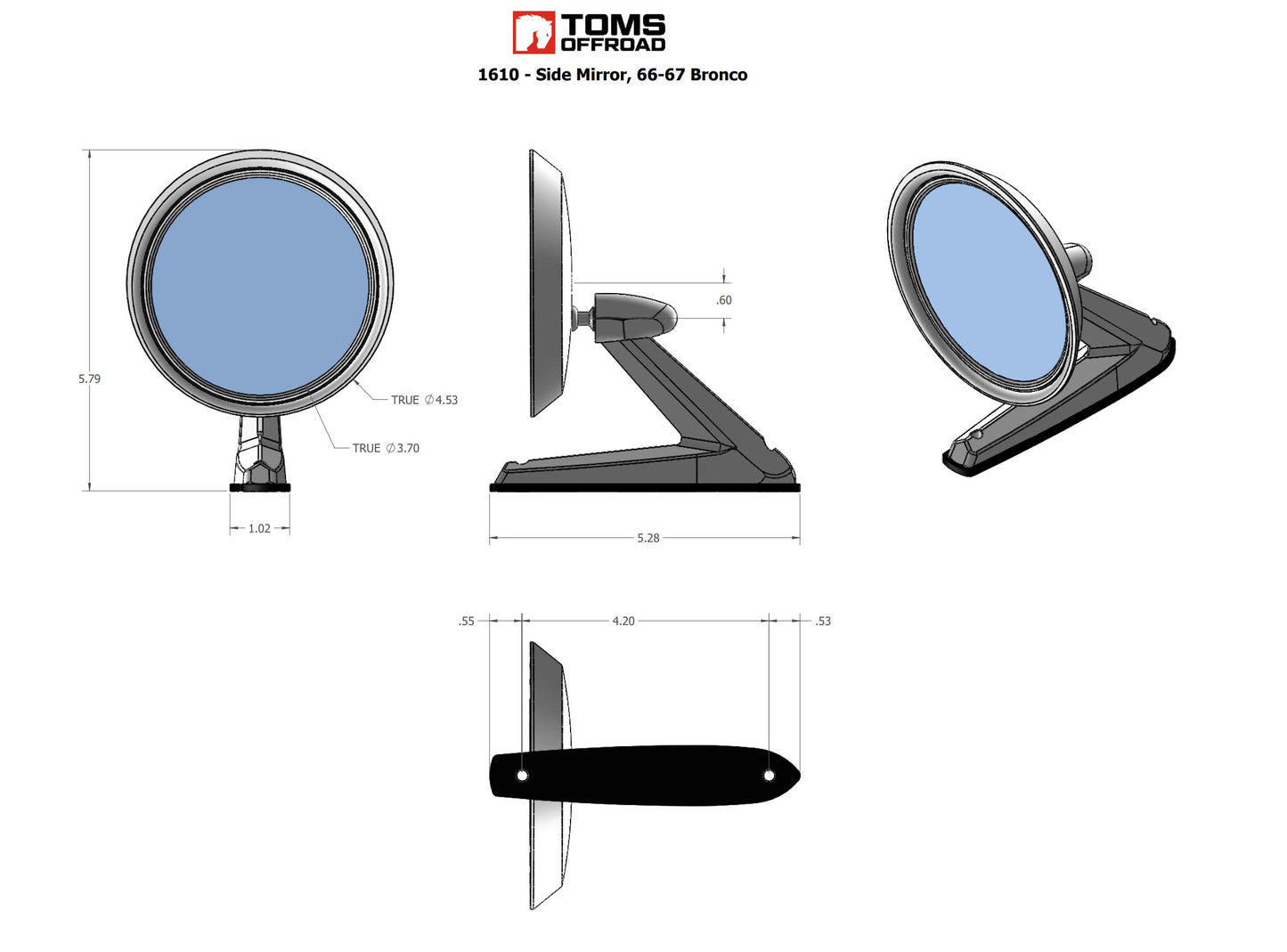 Chrome Side Mirror