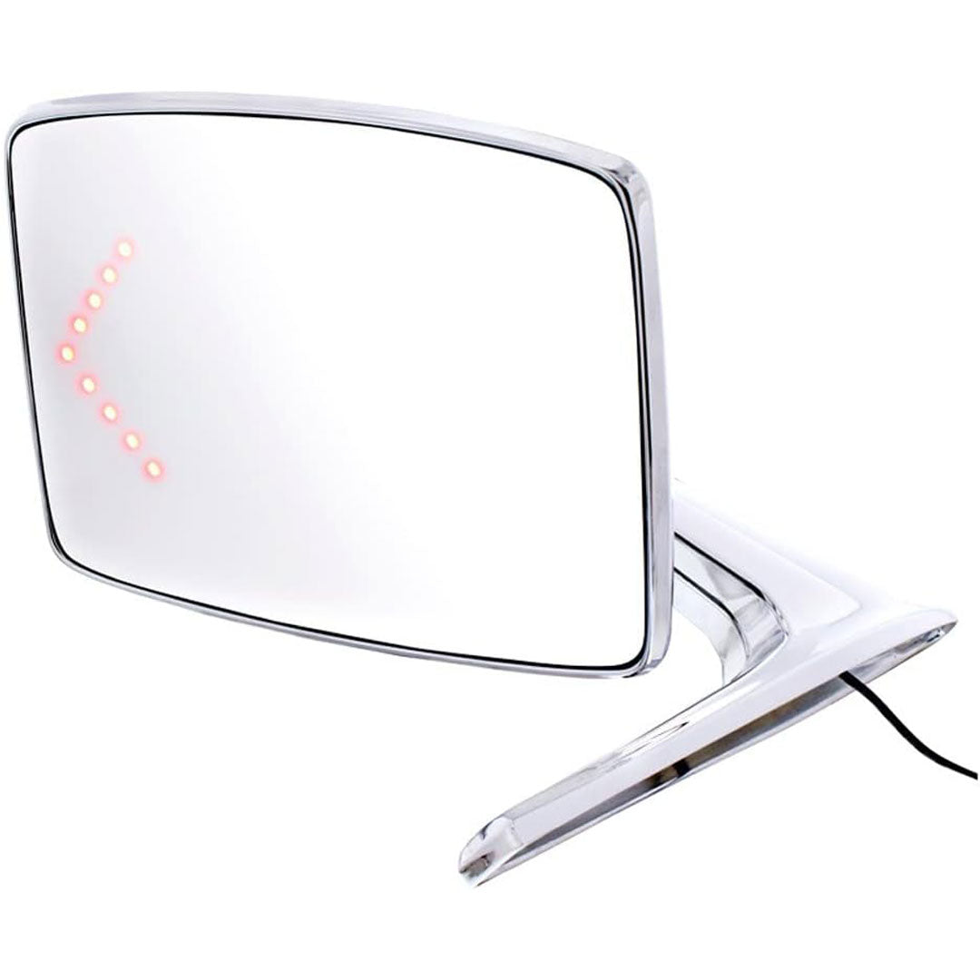 Driver Chrome Side Mirror w/LED Signal, 1968-77 Ford Bronco