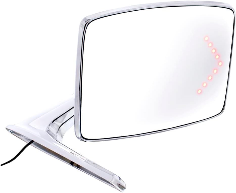 Driver and Passenger Chrome Side Mirrors w/LED Signal, 1968-77 Ford Bronco
