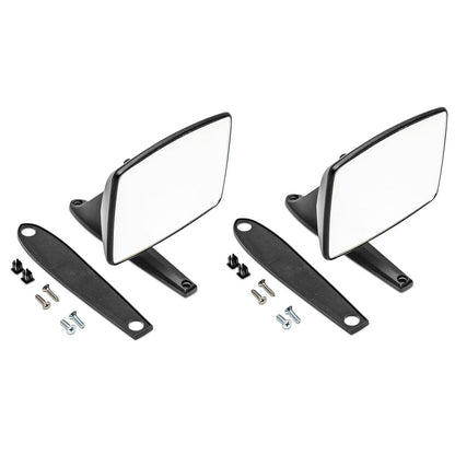 Satin Black Side Mirrors, Pair