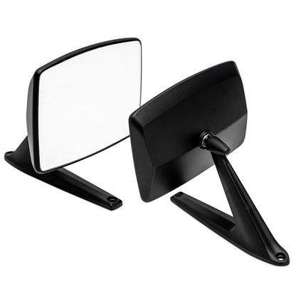 Satin Black Side Mirrors, Pair