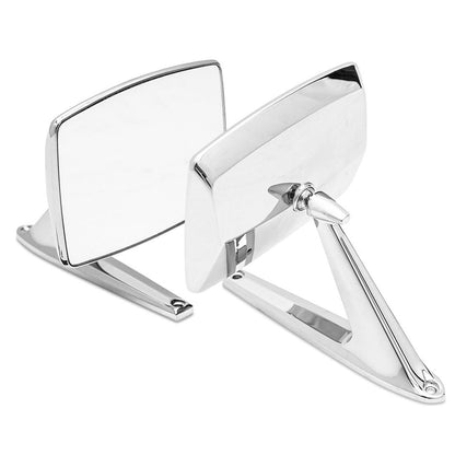 Silver Side Mirrors, Pair