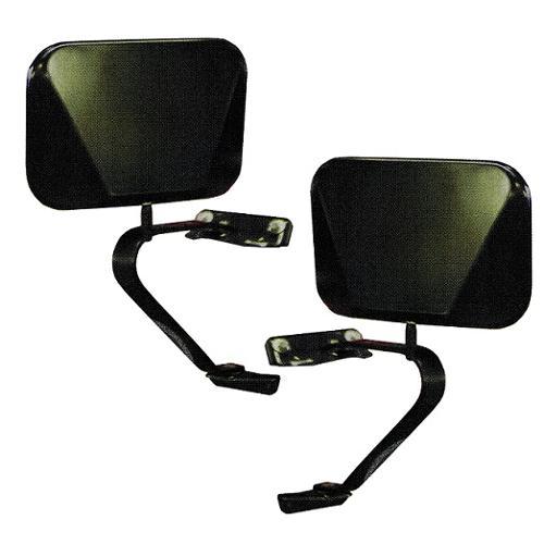 Black Fold-Away Side Mirrors, 66-77 / 78-96 Ford Bronco, Pair