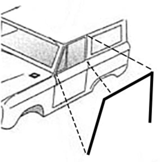 Upper Door Seals, 66-77 Ford Bronco