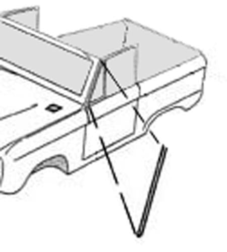 Upper Door to Windshield Frame Seals, Pair