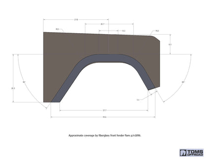 Fiberglass Fender Flares (Full set of four)