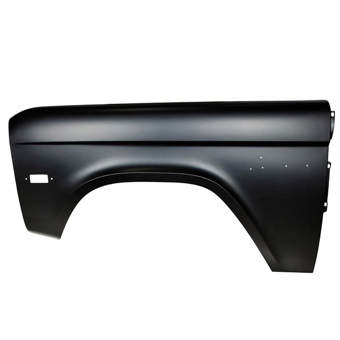 Driver Front Fender with Emblem Holes and Marker Light Cut Out, 1970-77 Ford Bronco