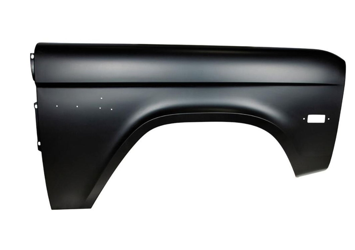 Passenger Front Fender with Emblem Holes and Marker Light Cut Out, 1970-77 Ford Bronco