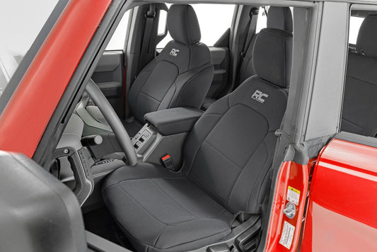 Seat Cover Set w/Rear Folding Armest – Front & Rear, 4 Door 21-24 Bronco