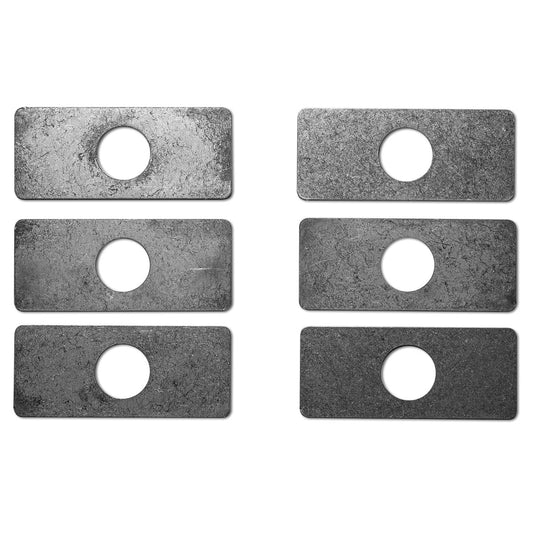 Set of metal windshield shims with mounting hardware for classic Ford Bronco