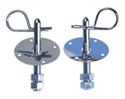 Chrome Hood Pins, pair