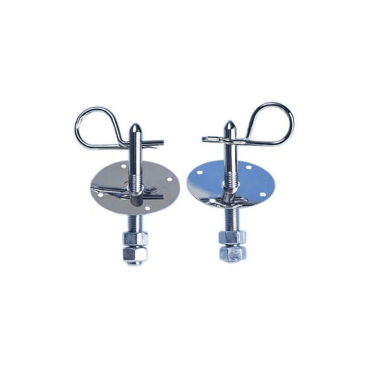 Chrome Hood Pins, pair
