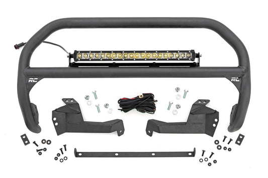 Nudge Bar w/20” Chrome Single Row LED Bar – 21-24 Bronco Sport