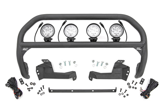 Nudge Bar w/Quad 4” Round LED - 21-24 Bronco Sport