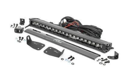 Bumper LED Kit w/20" Black Single Row LED w/White DRL, 2021+ Ford Bronco Sport