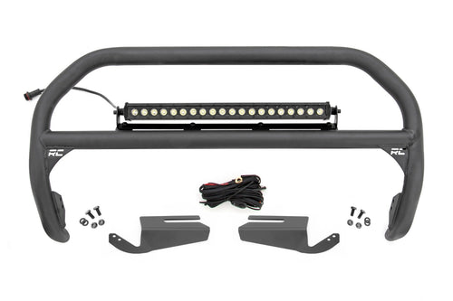 Nudge Bar w/20” Black Single Row LED Light Bar for OE Modular Bumper - 21-24 Bronco