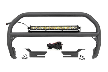 Nudge Bar w/20” Chrome Single Row LED Bar – 21-24 Bronco
