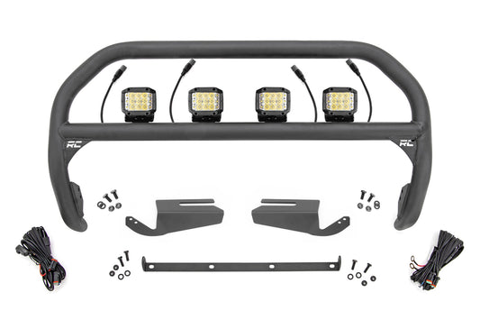 Nudge Bar w/Quad 3” OSRAM Wide LED for OE Modular Bumper – 21-24 Bronco