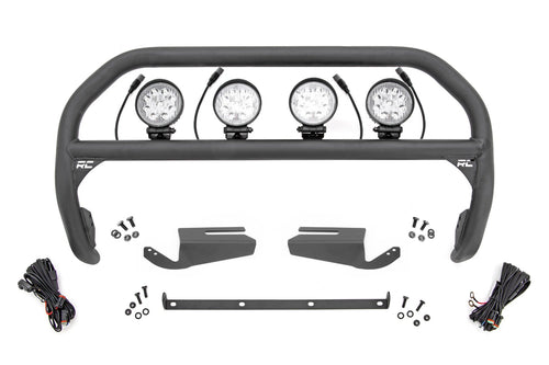Nudge Bar w/Quad 4” Round LED for OE Modular Bumper - 21-24 Bronco