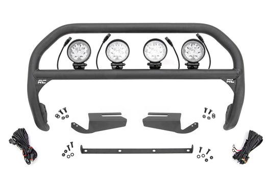 Nudge Bar w/Quad 4” Round LED for OE Modular Bumper - 21-24 Bronco