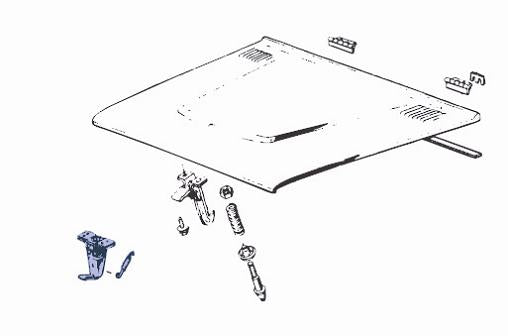 Hood Latch Kit - 3 Piece