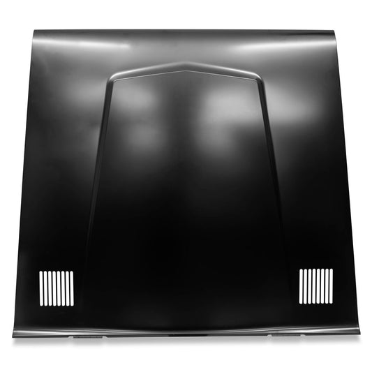Steel hood with hinges for Ford Bronco, side view