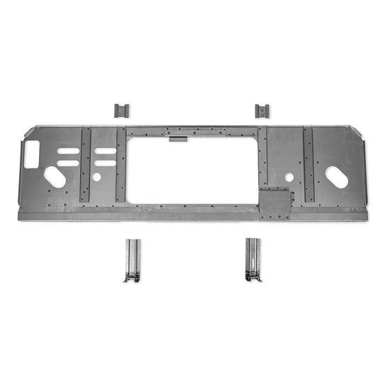 Black OE-style radiator core support with mounting hangers for Ford Bronco, front view
