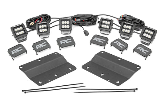 Triple LED Fog Light Kit – 2” Black Flood Pair, 21-24 Bronco