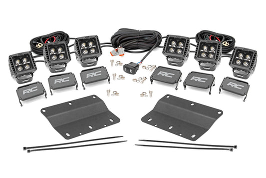 Triple LED Fog Light Kit – Black w/Amber DRL – 21-24 Bronco