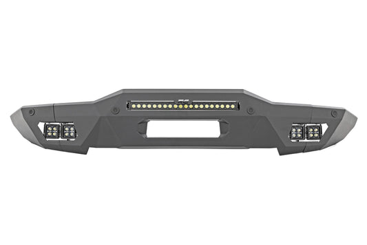 Front Modular Bumper w/20” Black LED Bar w/White DRL Cubes – 21-24 Bronco