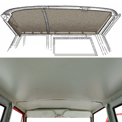 Headliner for Vacuum Wipers, Parchment White, 1966-68 Ford Bronco