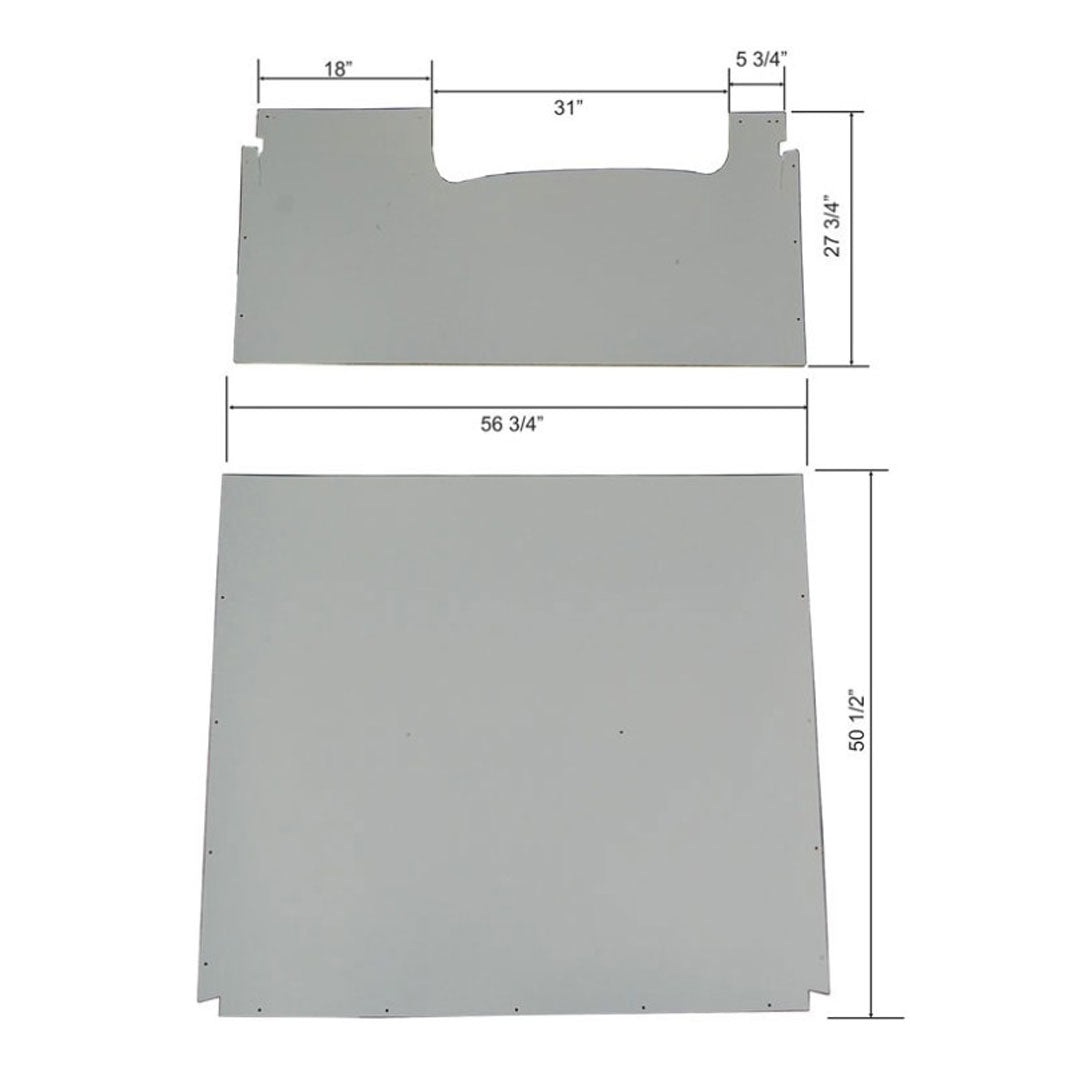 Parchment Headliner for Electric Wipers, 1969-77 Ford Bronco