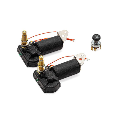 Dual Electric Wiper Motor Conversion Kit with Arms & Blades, 1966-77 Ford Bronco