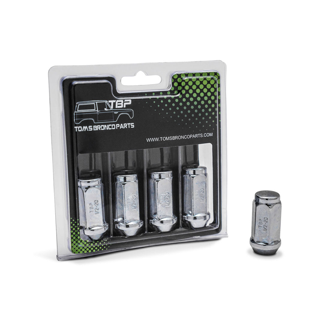 Wheel Lug Nuts, Set of 5, Acorn Style, 1966-77 Ford Bronco