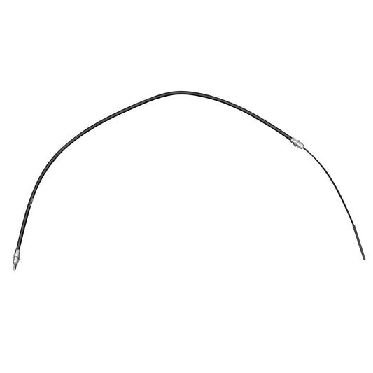 Steel emergency brake cable with threaded fittings, side view